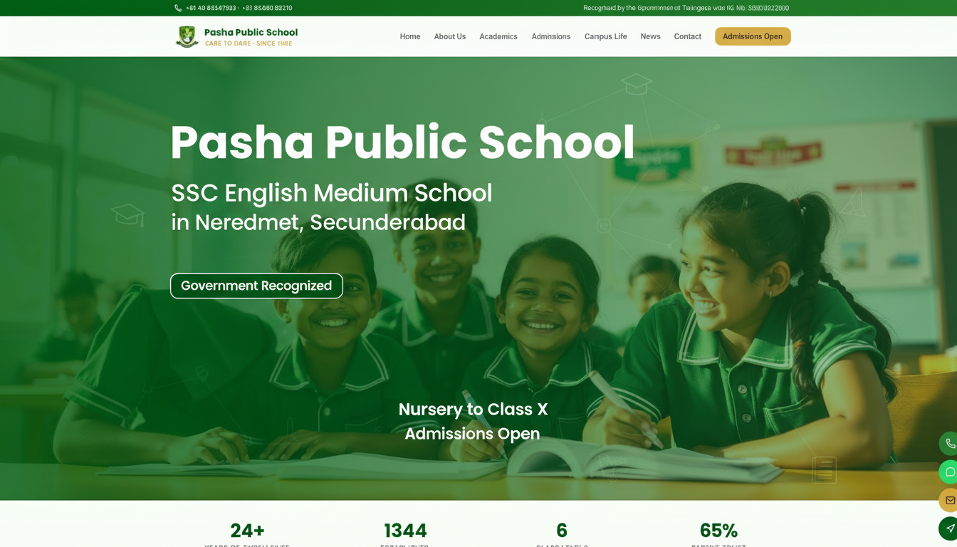 Pasha Public School website thumbnail