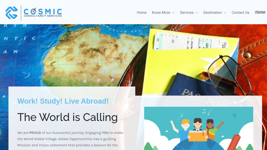 Cosmic Consultancy Services website thumbnail