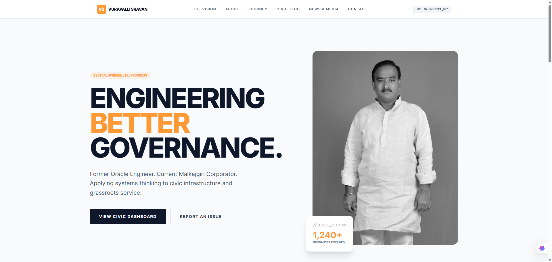 Vurapalli Sravan website thumbnail