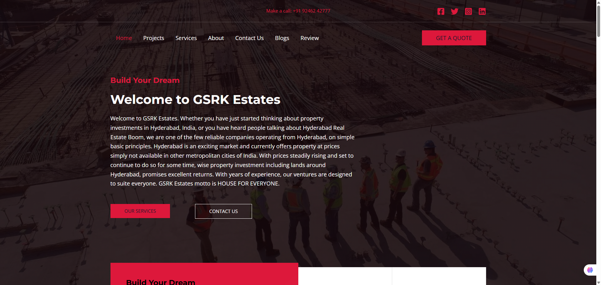 GSRK Estates website thumbnail