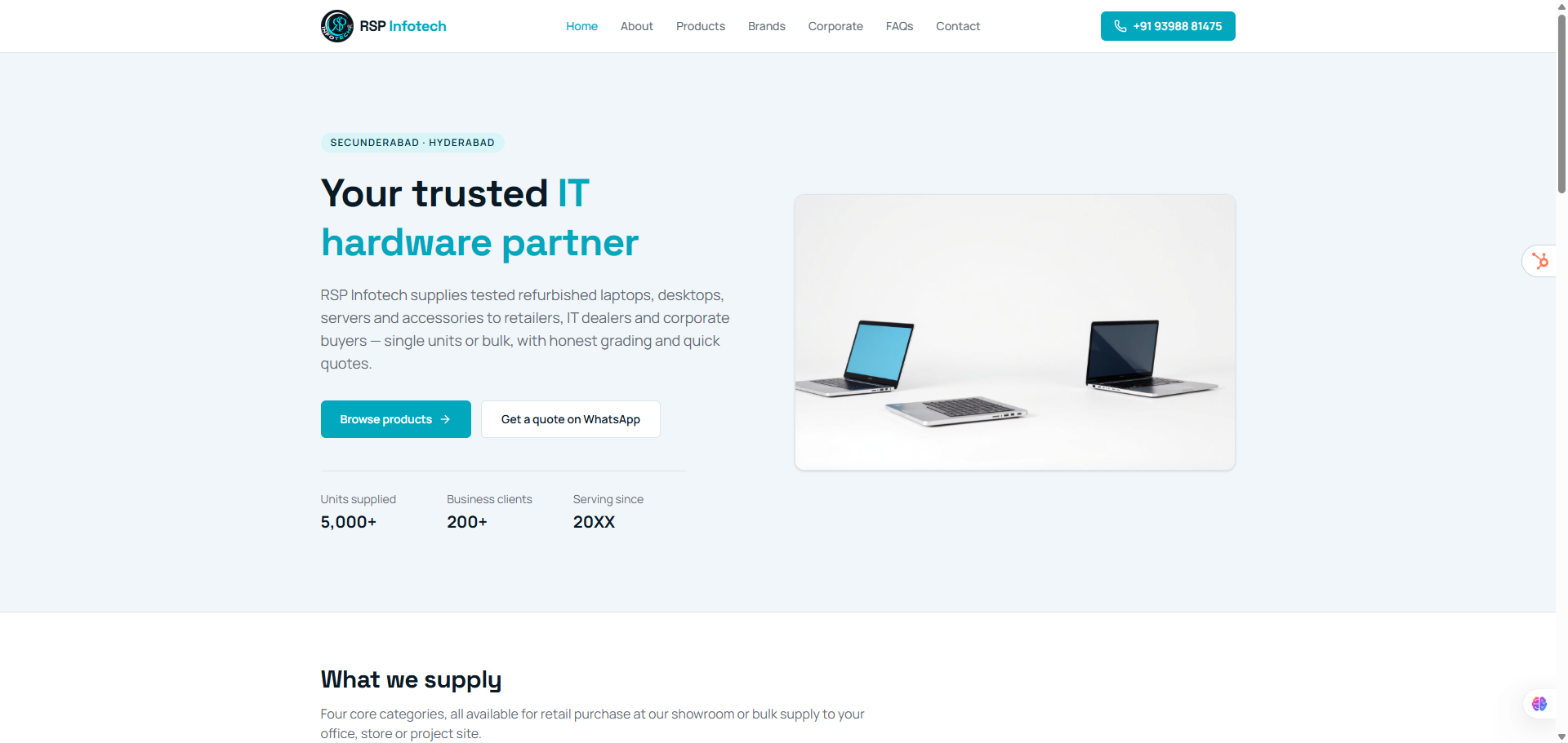 RSP Infotech website thumbnail