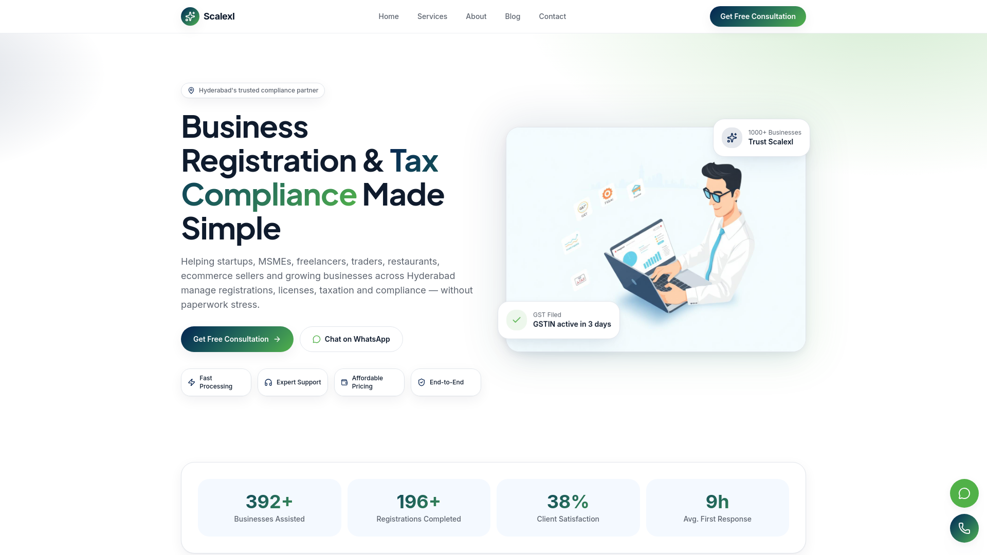 Scalexcel Business Consulting website thumbnail